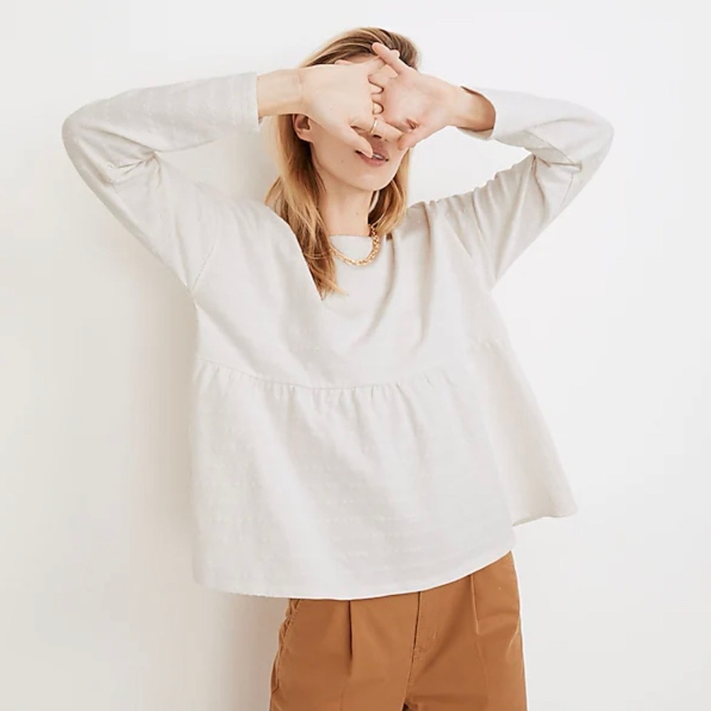 Madewell Jacquard Babydoll Top